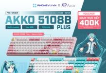 Bàn phím AKKO phiên bản giới hạn mở pre-order tại Phong Vũ kèm ưu đãi 400K Bộ đôi AKKO 5108B Plus – Miku Edition chính thức mở Pre-order