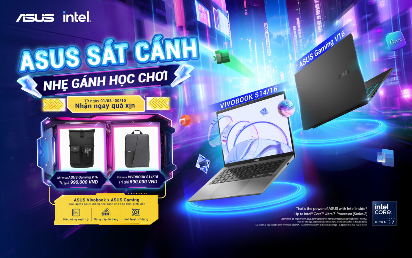 Mua Laptop ASUS tại Phong Vũ – Nhận quà tặng balo chính hãng ngay hôm nay! 1 Mua ngay Laptop Asus tại Phong Vũ để được nhận ngay ưu đãi hấp dẫn