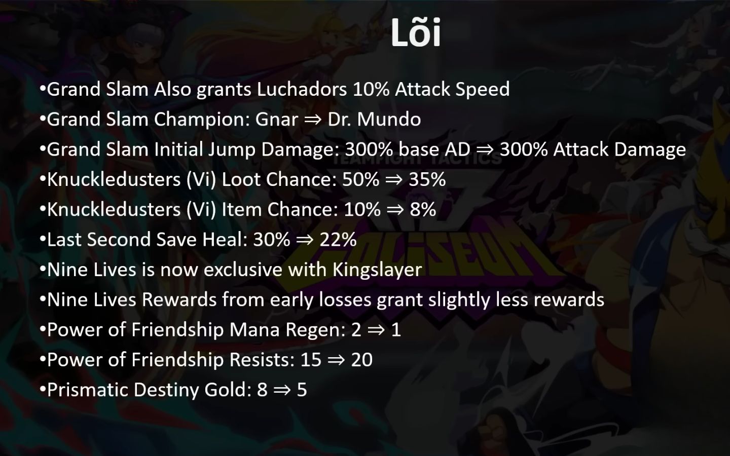 Thay đổi lõi trong bản cập nhật DTCL 15.2