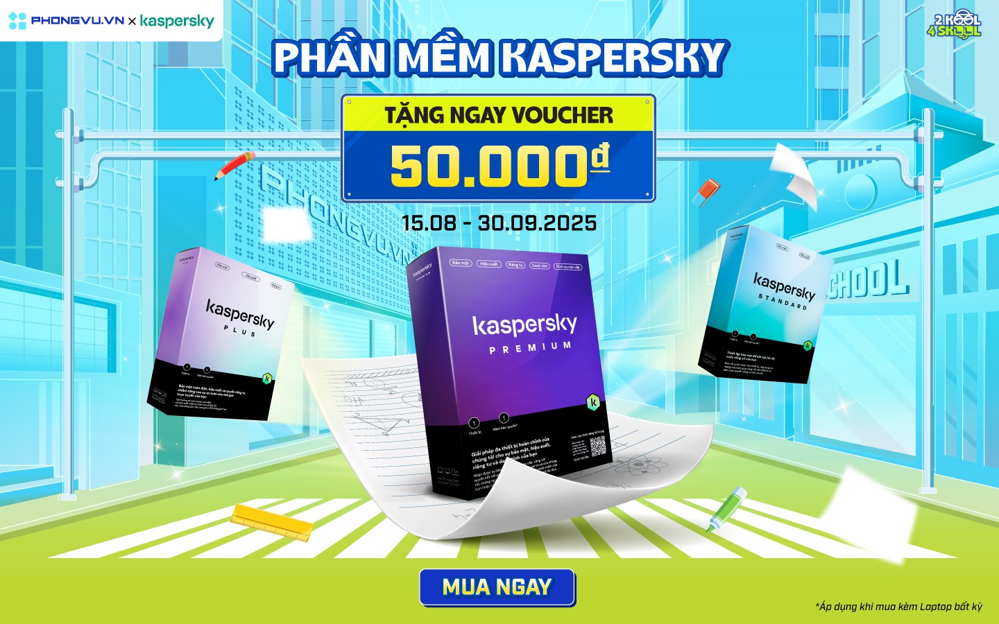 Giam ngay 50K cho phan mem Kaspersky