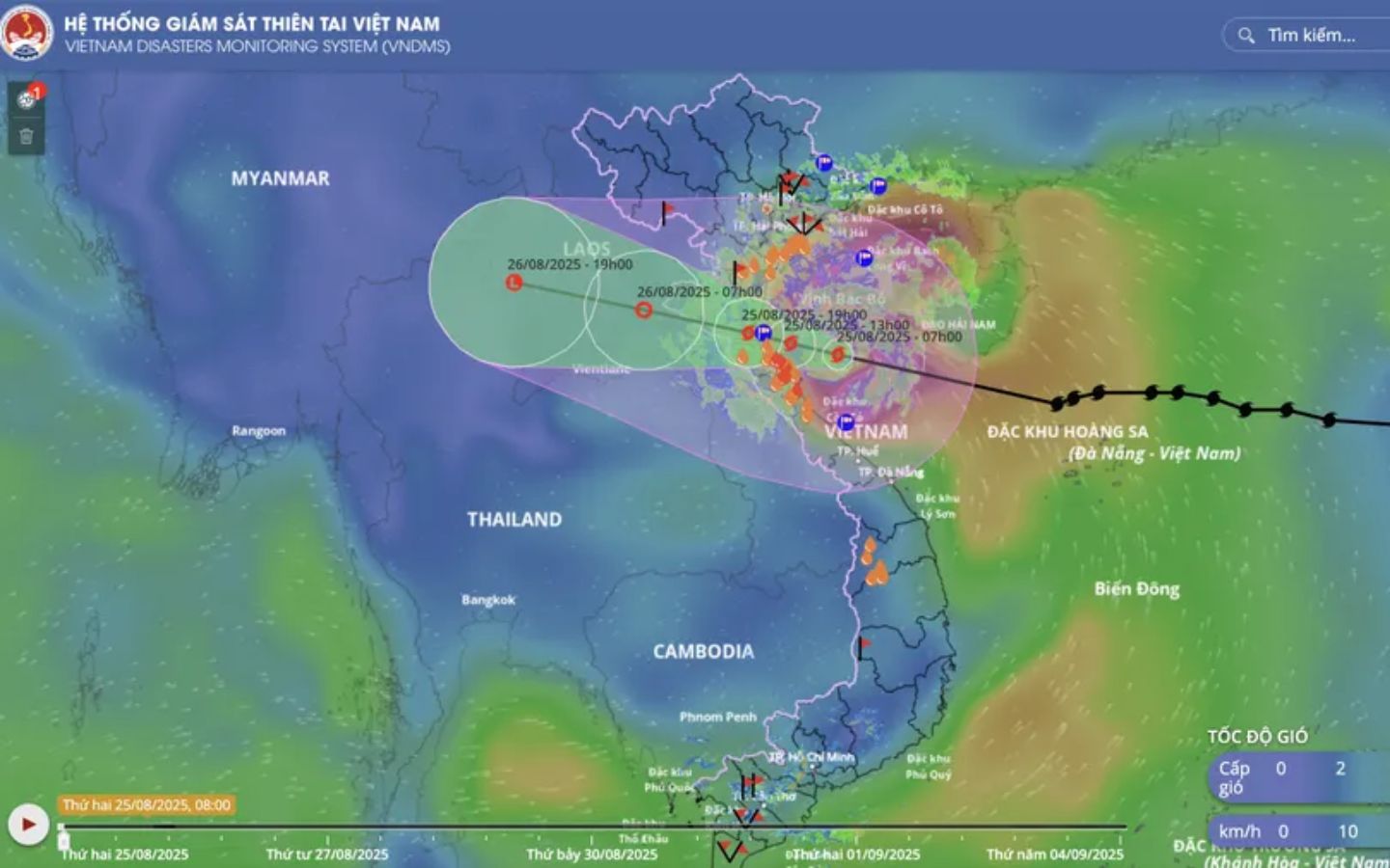 Ứng dụng của Trung tâm Dự báo Khí tượng Thủy văn Việt Nam