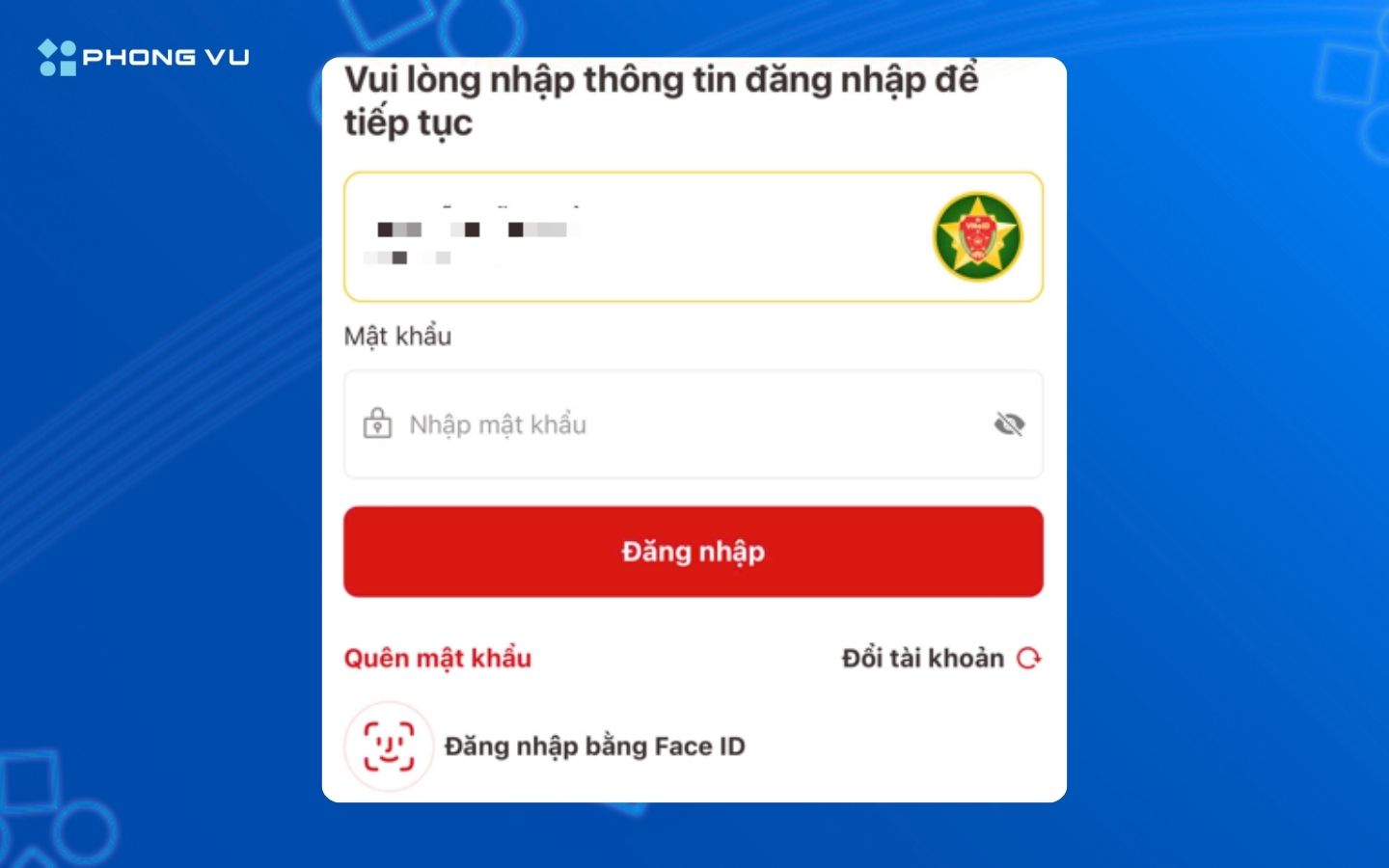 Đăng nhập vào ứng dụng VNEID