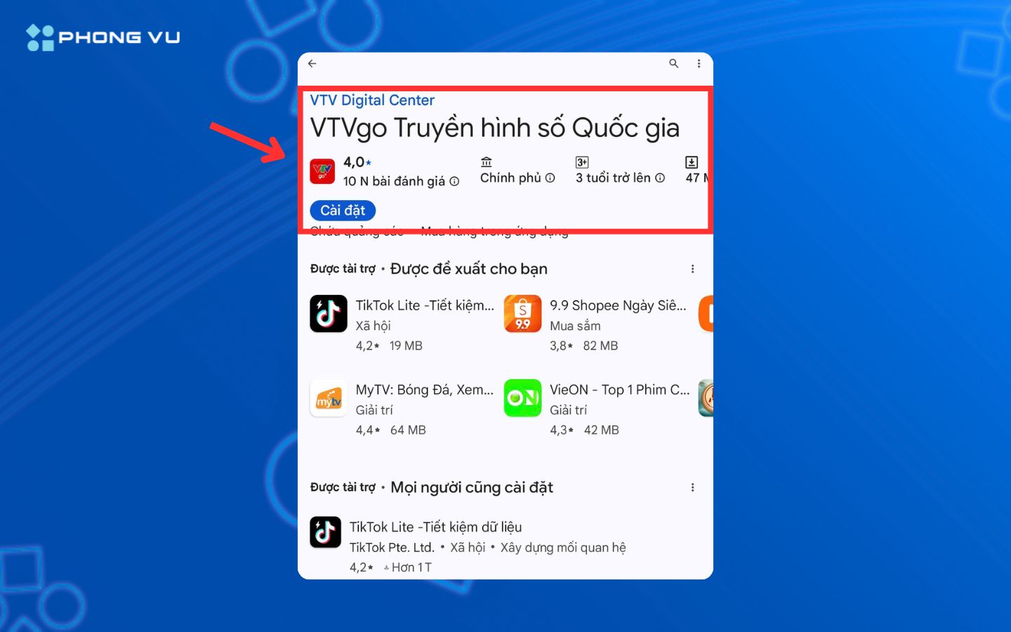 Tải ứng dụng VTVgo