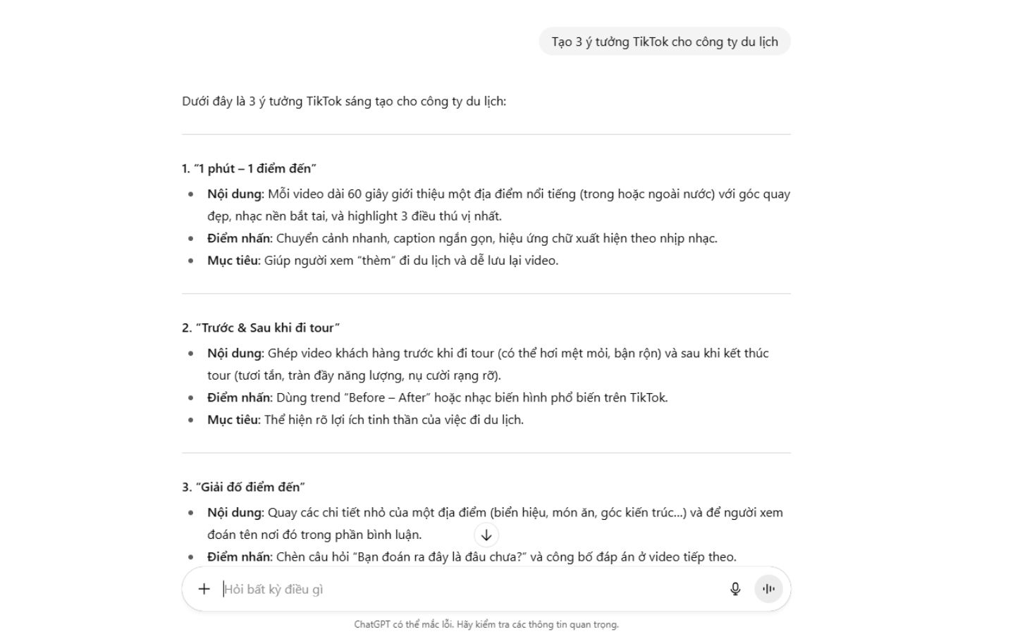 Bạn có thể dễ dàng lên ý tưởng Marketing với ChatGPT