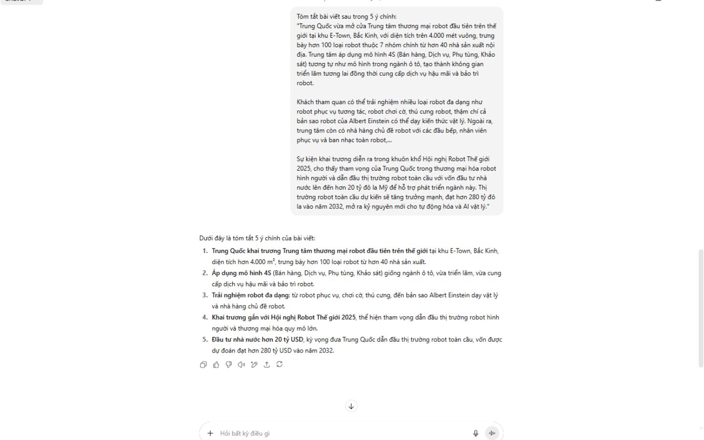 Bạn có thể dễ dàng tóm tắt văn bản với ChatGPT