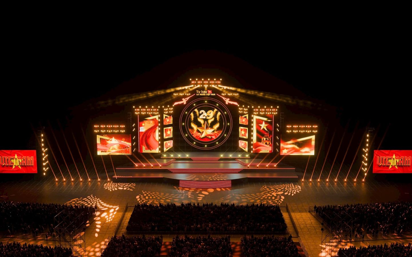 Sân khấu tổ chức Concert Quốc gia Tự hào là người Việt Nam