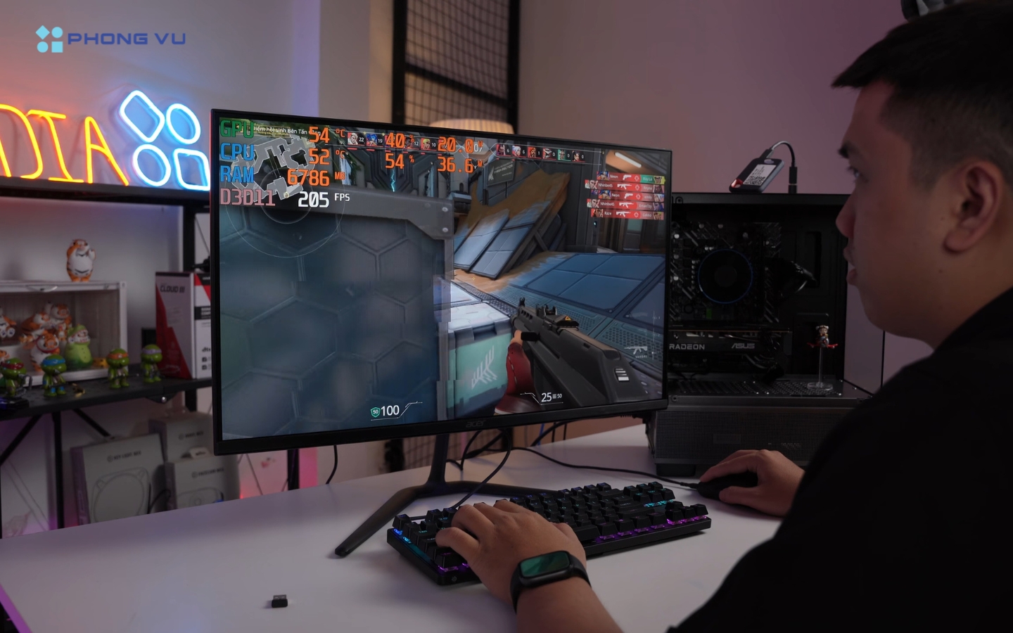 Điểm mạnh rõ nhất của VA2708-2K nằm ở tốc độ phản hồi 1ms MPRT kết hợp tần số quét 100Hz