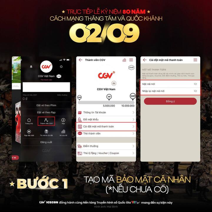 Cách đăng ký xem Lễ diễu binh, diễu hành A80 miễn phí tại rạp chiếu phim. Nguồn: VTC News