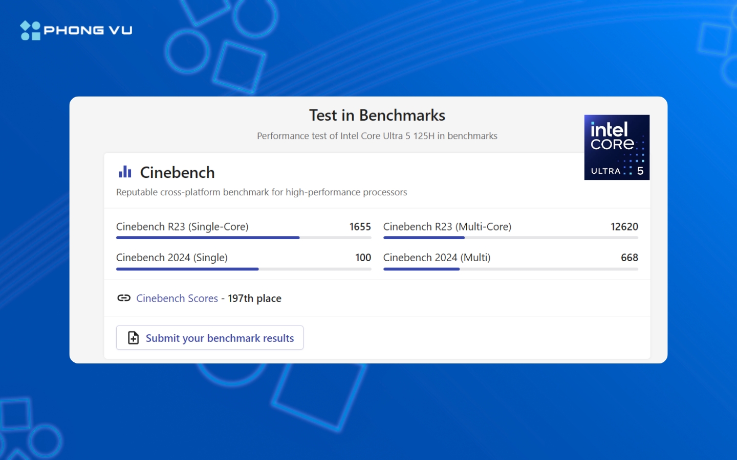 Đánh giá chi tiết Acer Aspire Lite 16 AI AL16-71P-5674: Laptop 16 inch mỏng nhẹ đa năng 3 Intel Core Ultra 5 125H cho ra điểm Cinbench R23 vượt trội giúp đảm bảo các tác vụ mượt mà