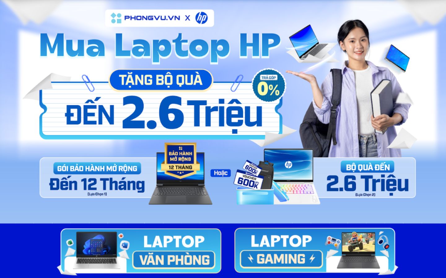 Mua laptop HP nhận bộ quà hấp dẫn
