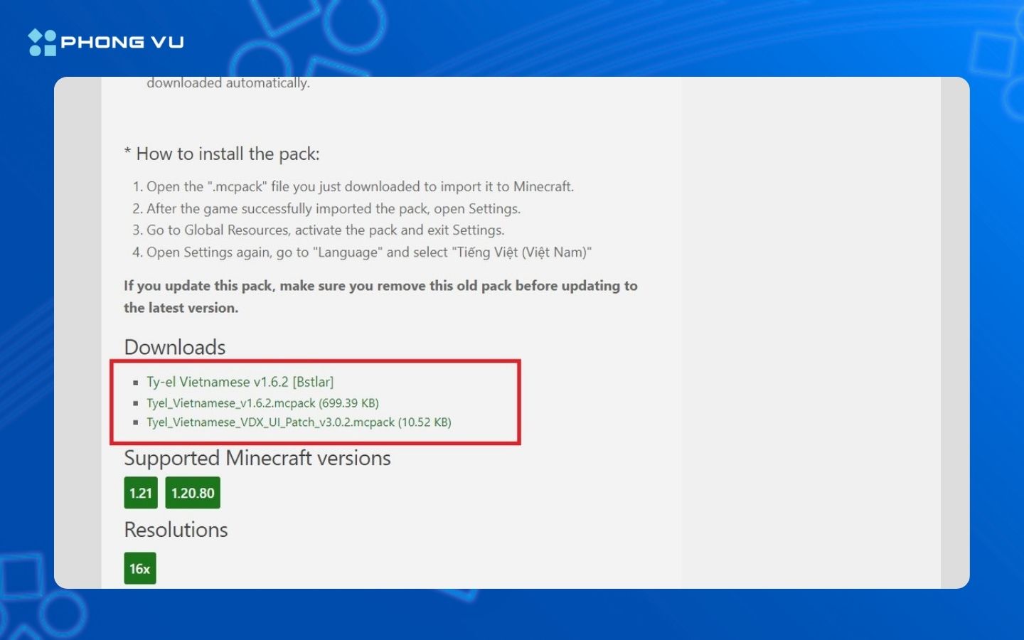 Truy cập vào đường link tải game