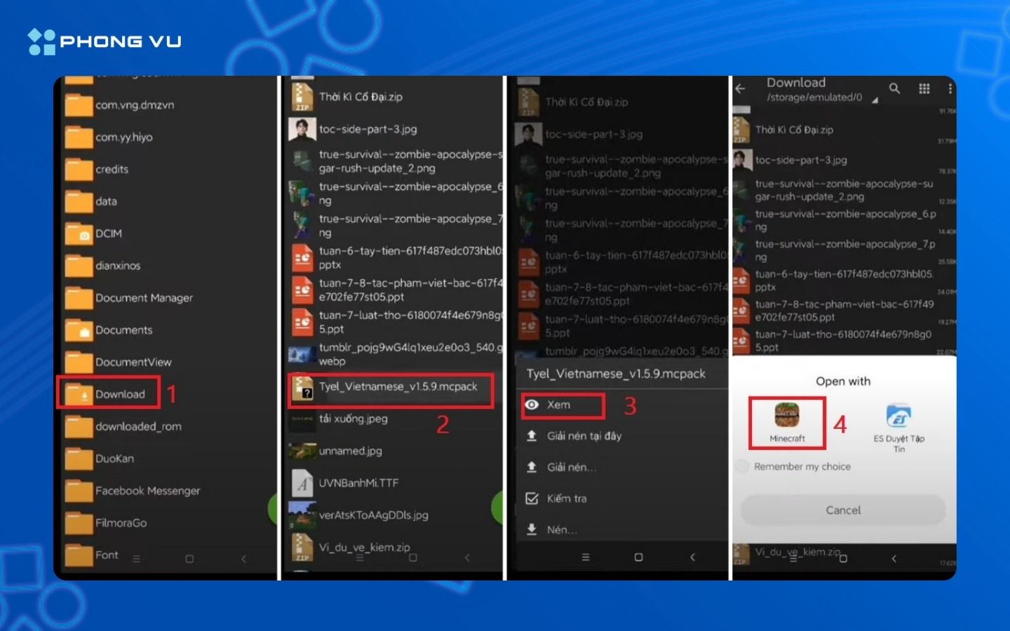 Chọn tiếp các bước như hình hướng dẫn