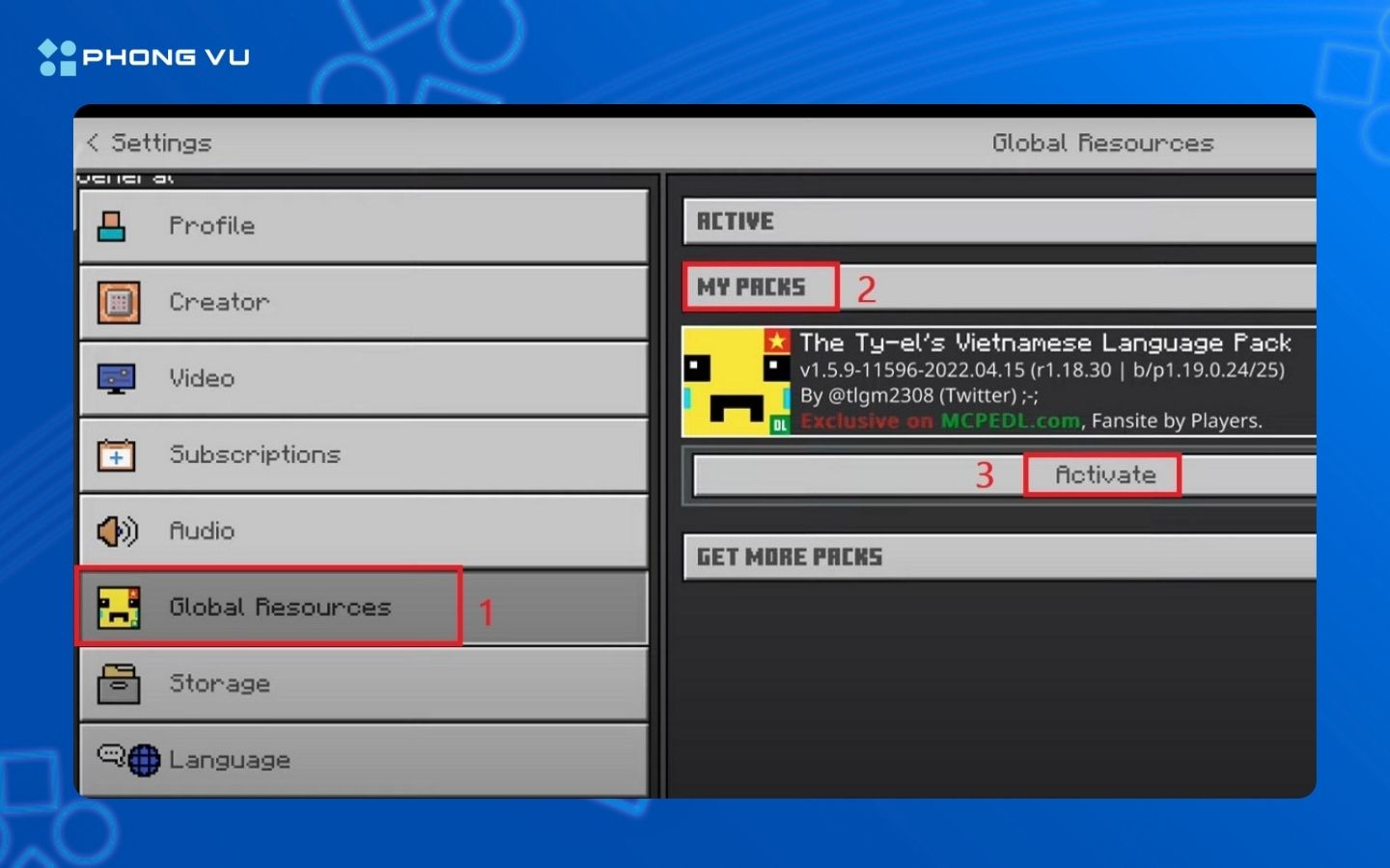 Thực hiện theo hướng dẫn để cài đặt game bản tiếng Việt