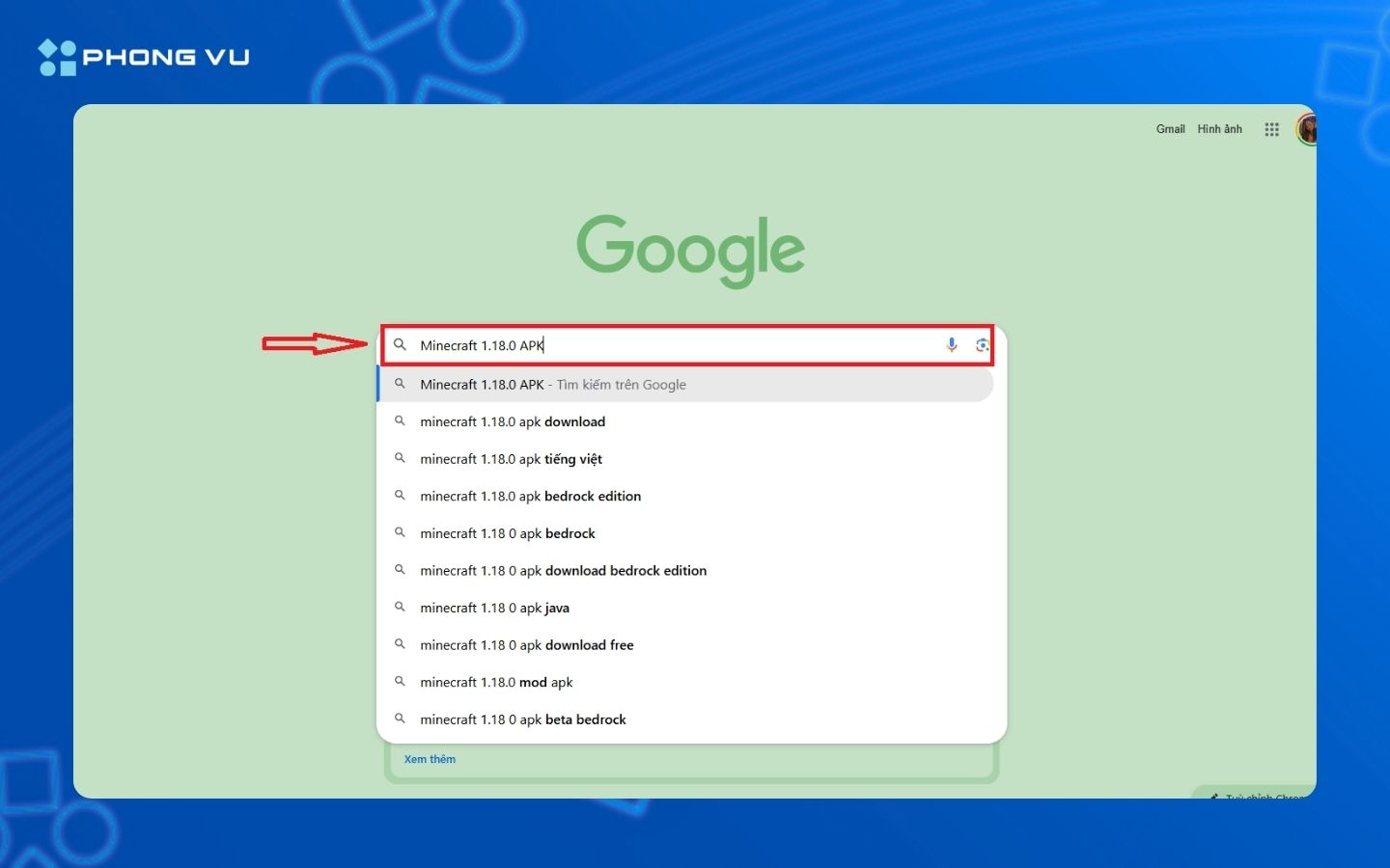 Tìm kiếm từ khóa Minecraft 1.18.0 APK