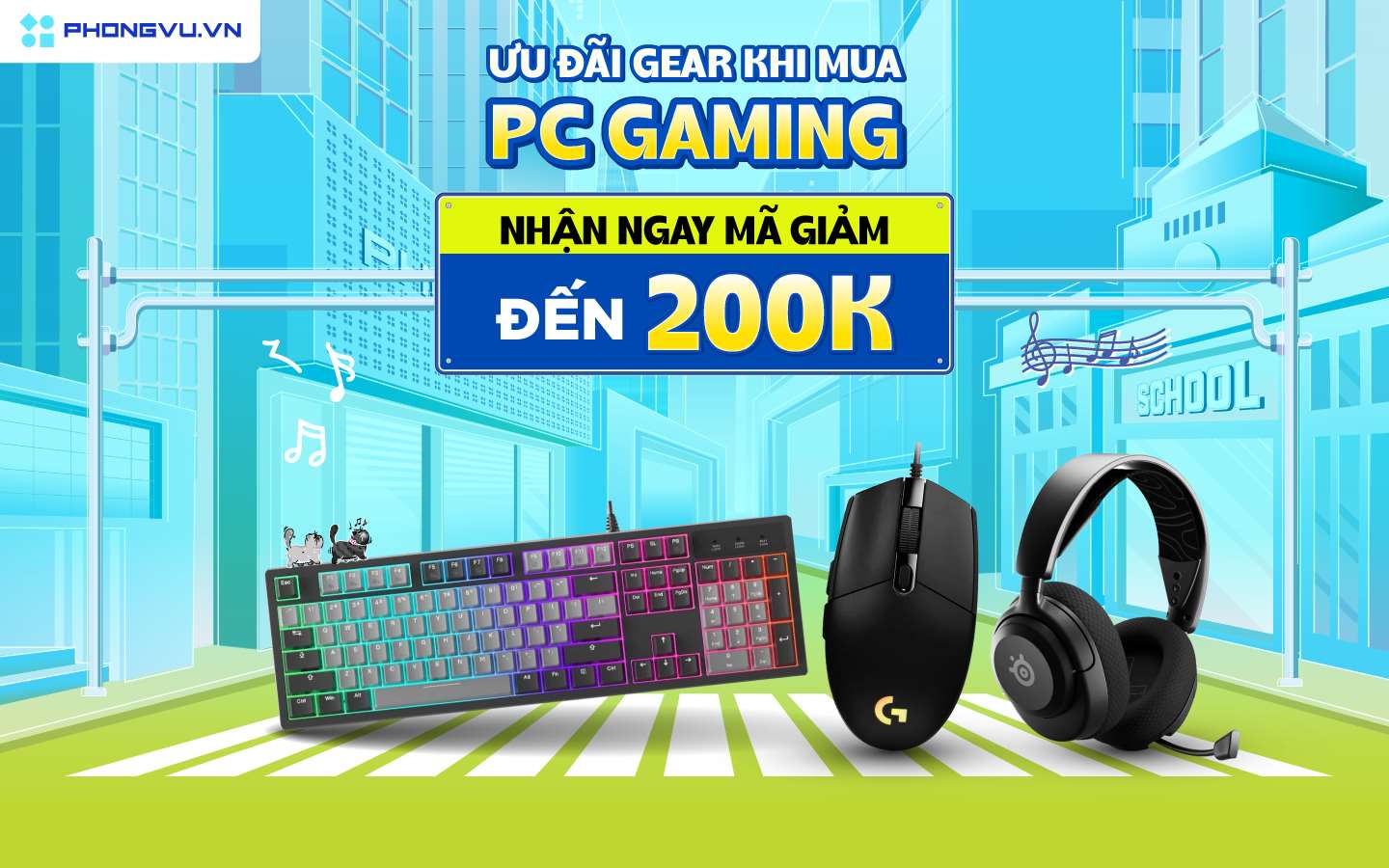 Ưu đãi Gear khi mua PC Gaming tại Phong Vũ, nhận ngay mã giảm đến 200.000 đồng 1 Ưu đãi Gear khi mua PC tại Phong Vũ