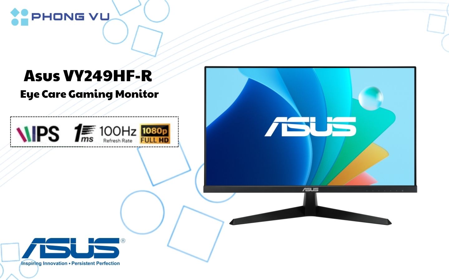 Top 5 màn hình Asus dưới 3 triệu đáng mua nhất 2025 4 Màn hình Asus VY249HF-R sống động, bảo vệ mắt