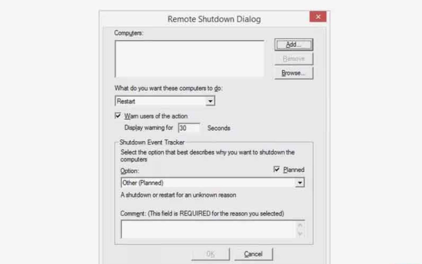  Tắt hoặc khởi động một máy tính khác từ xa. (Nguồn: Internet)