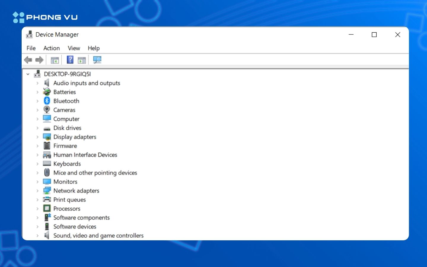 Kích chuột phải vào biểu tượng Start Menu và click vào Device Manager.