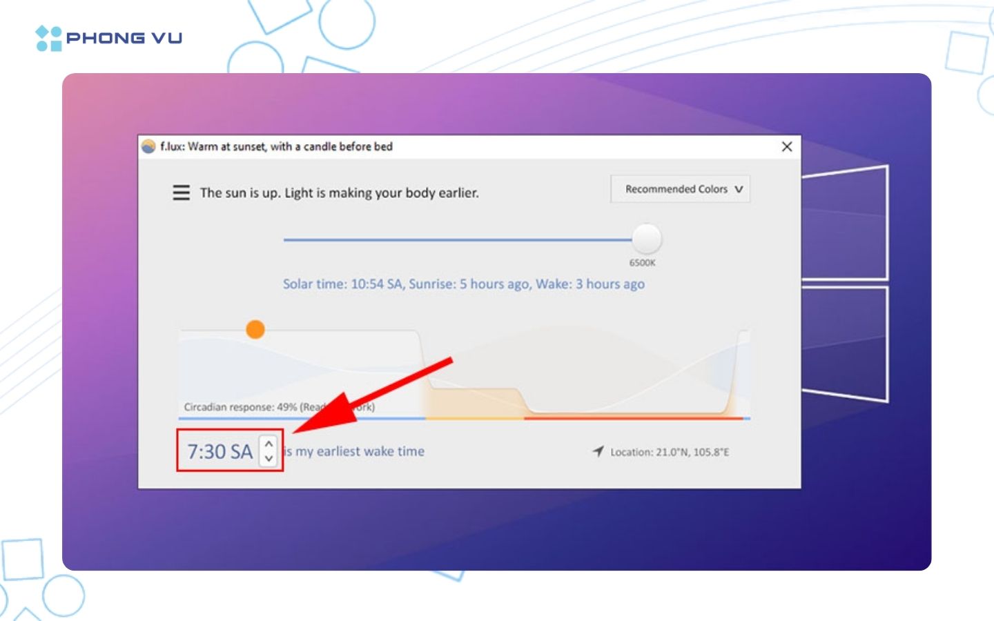 Chọn giờ thức dậy