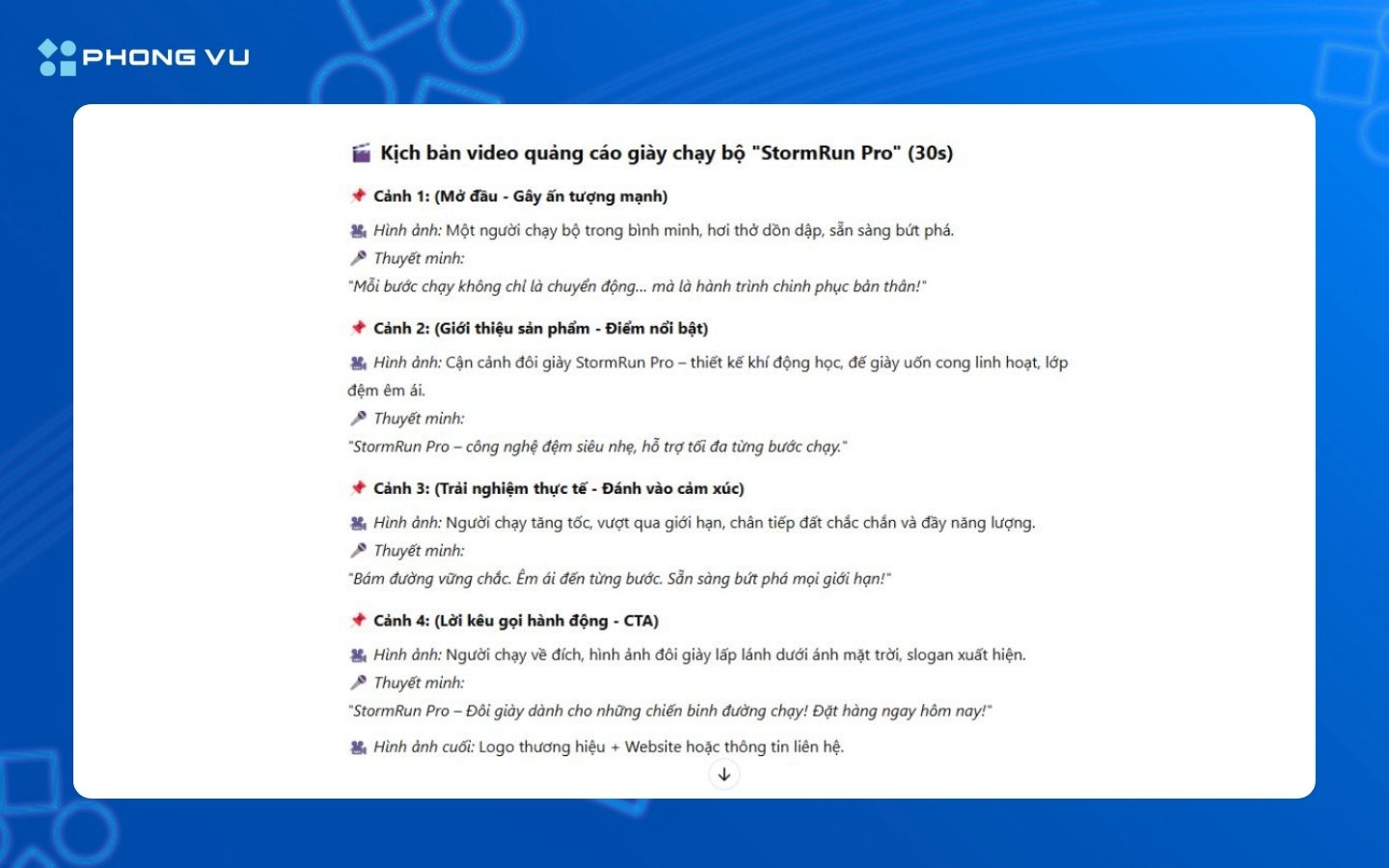 Kịch bản sơ bộ do ChatGPT tạo cho bạn