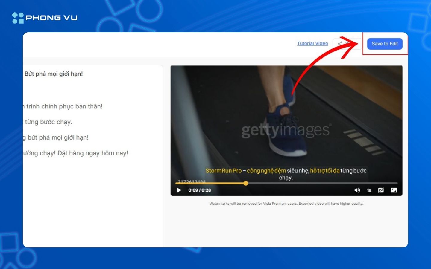 Bạn có thể chọn Save to edit để chỉnh sửa video 