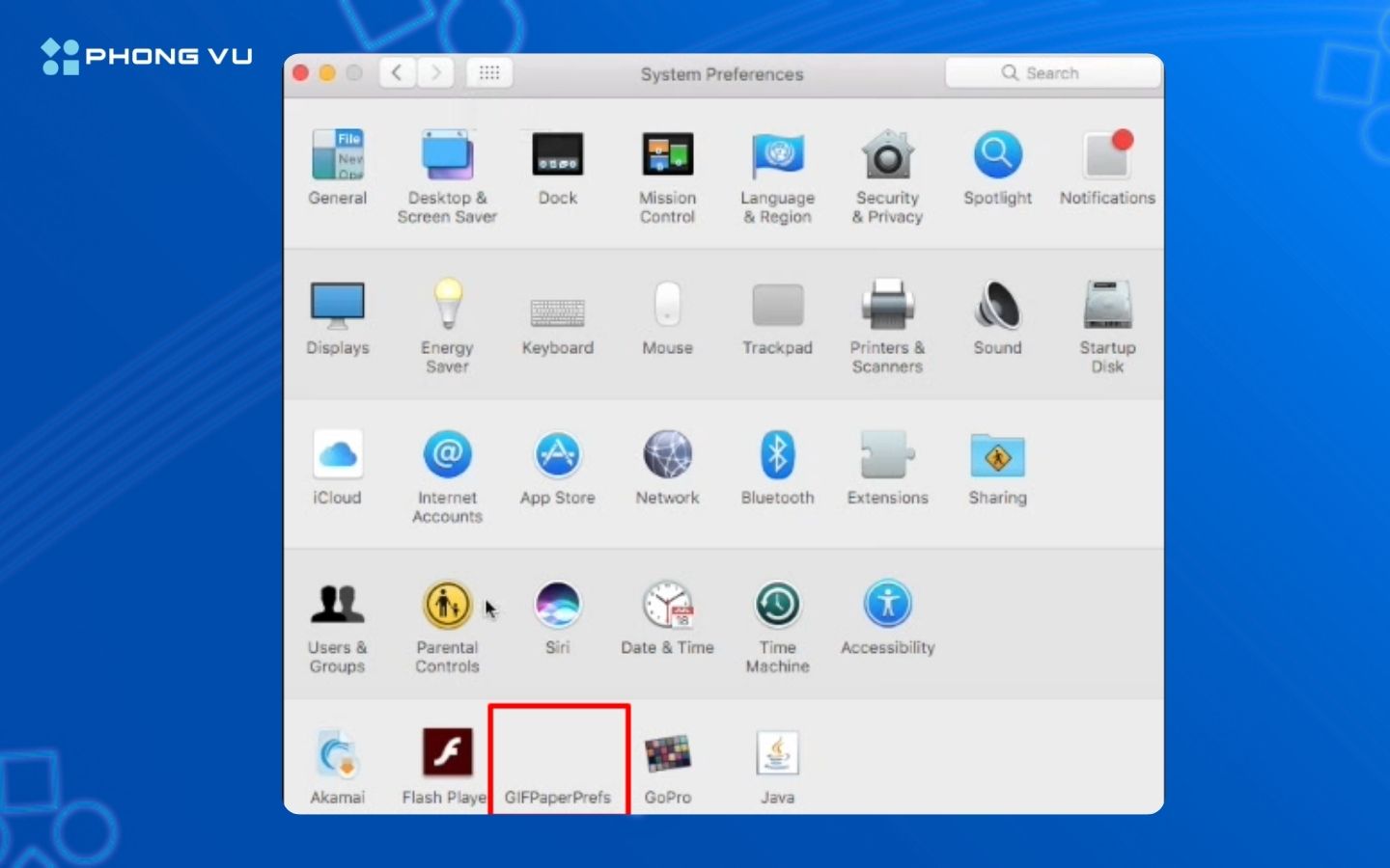Cách tải hình nền động cho máy tính vừa nhanh vừa đẹp 11 Sau khi cài đặt, bạn sẽ tìm thấy bản cài đặt trong thư mục Tùy chọn hệ thống trên máy Mac.