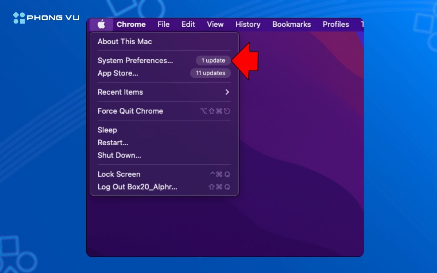 Cách tải hình nền động cho máy tính vừa nhanh vừa đẹp 14 Ảnh minh họa giao diện menu Apple trên máy Mac.