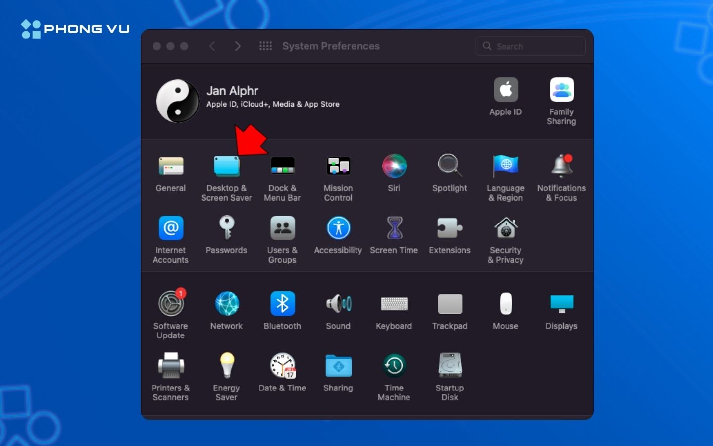 Cách tải hình nền động cho máy tính vừa nhanh vừa đẹp 15 Nhấp vào “Máy tính để bàn và màn hình chờ” (Desktop & Screen Saver)