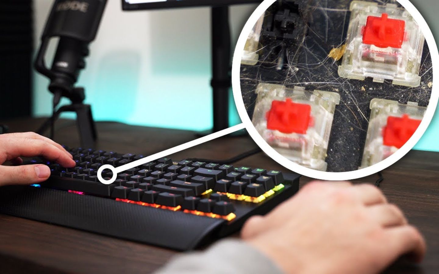 Sau một thời gian dài sử dụng, bàn phím cơ sẽ bị bám bụi bẩn và có nhiều vi khuẩn bám vào