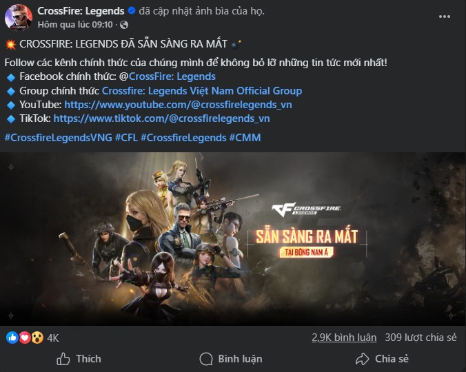 Động thái mới từ Crossfire: Legends cho thấy dấu hiệu sắp trở lại