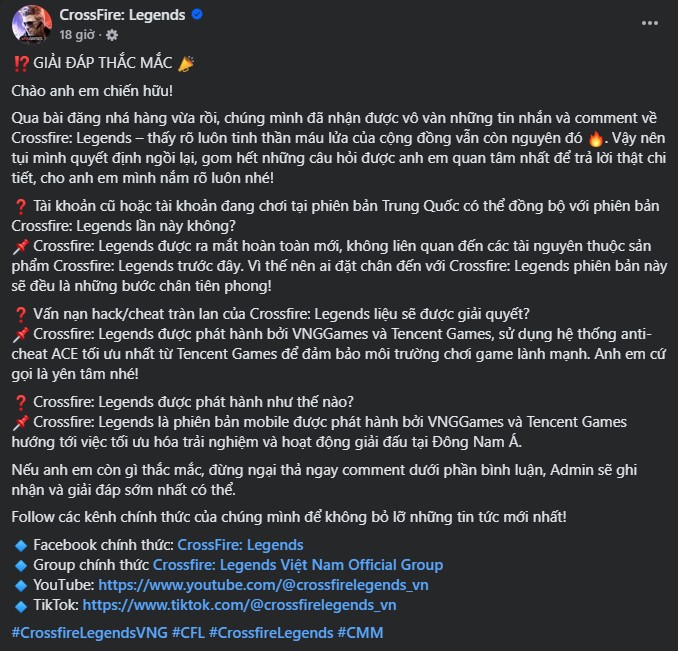 Crossfire: Legends sẽ trở lại với diện mạo hoàn toàn mới