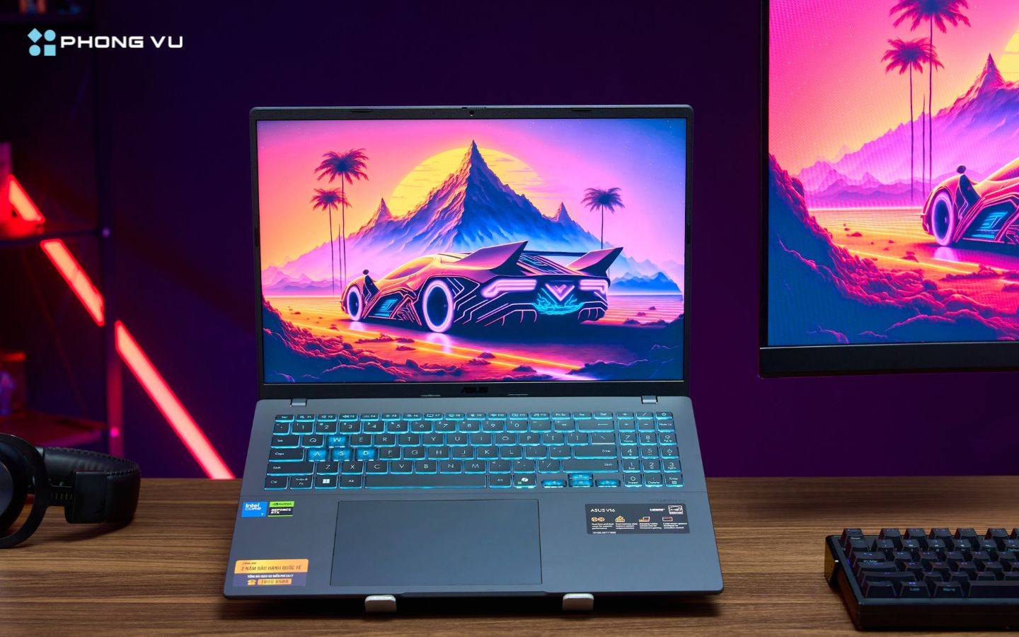 Màn hình 16 inch của laptop Asus Gaming V16 K3607VJ-RP106W với tần số quét 144Hz