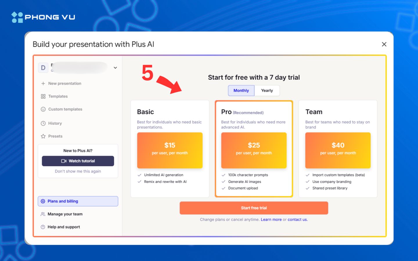 Hướng dẫn dùng ChatGPT làm PowerPoint bằng công cụ PlusAI