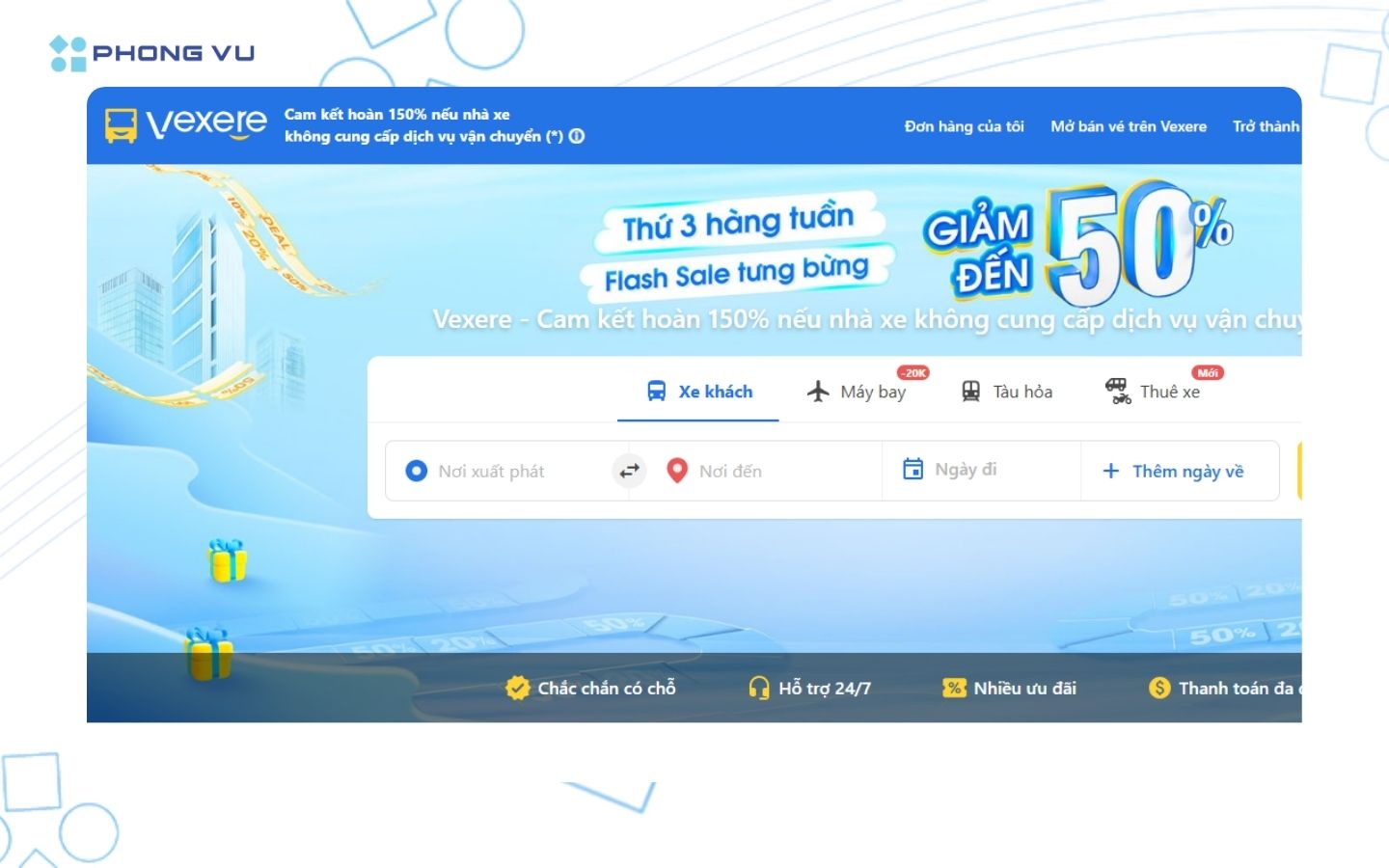 Giá vé tàu Tết 2026: Lịch trình, cách đặt vé tàu Tết Bính Ngọ 4 Truy cập vào website chính thức của Vexere.com