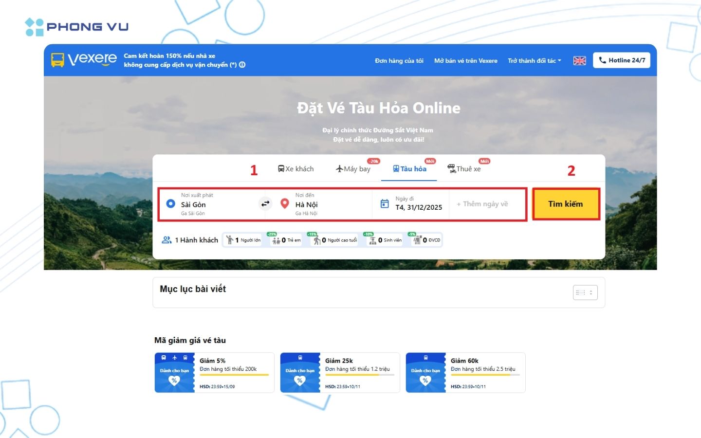 Giá vé tàu Tết 2026: Lịch trình, cách đặt vé tàu Tết Bính Ngọ 5 Chọn địa điểm và ngày khởi hành phù hợp
