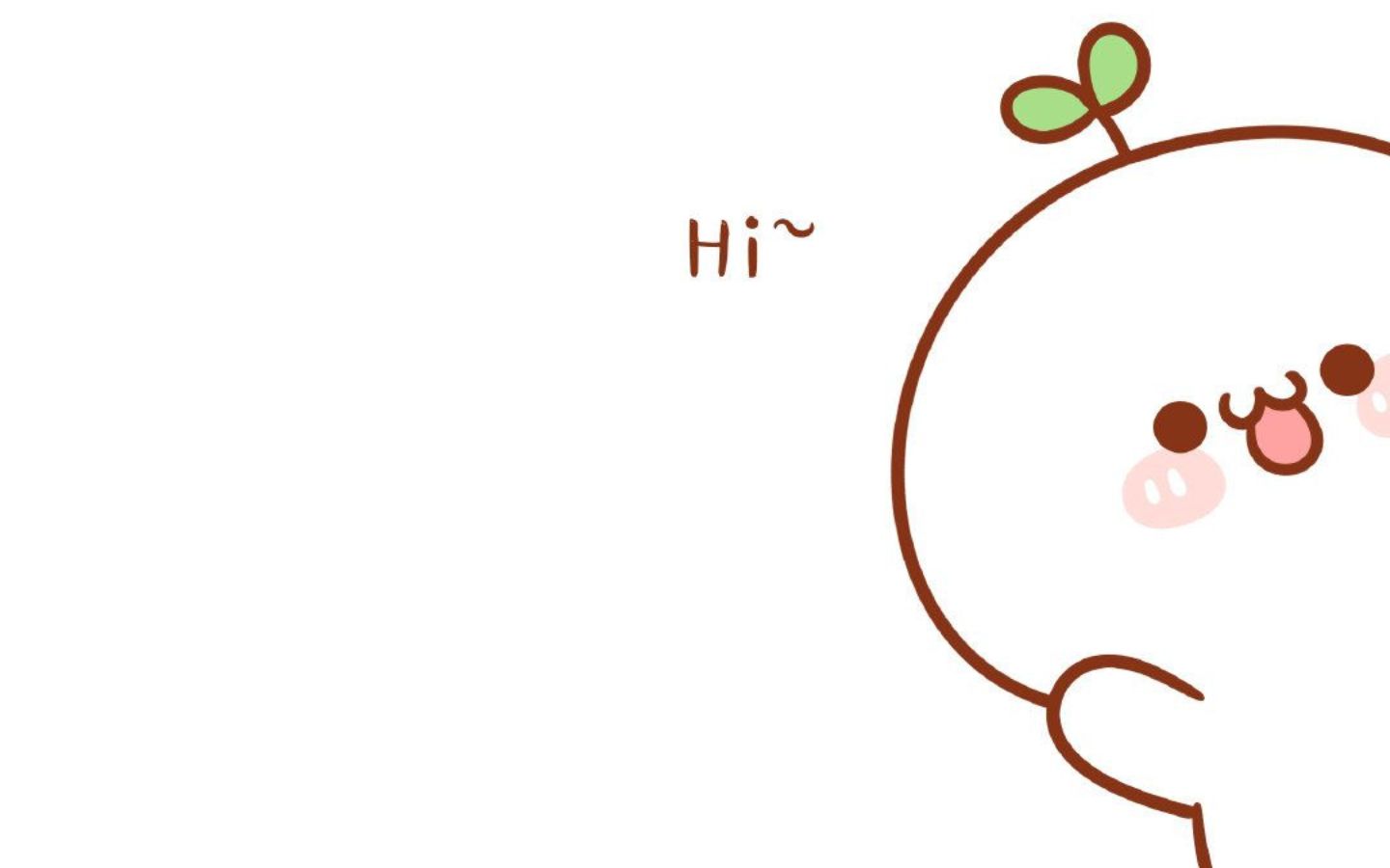 Mẫu ảnh nền máy tính dễ thương với ý nghĩa xin chào