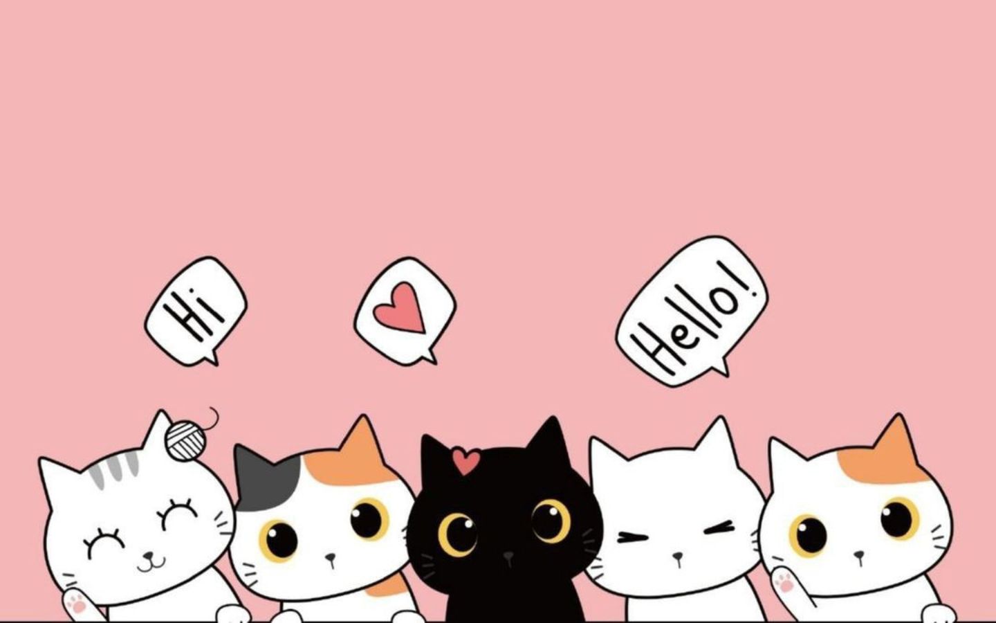 Hình nền mèo có chữ dành cho máy tính