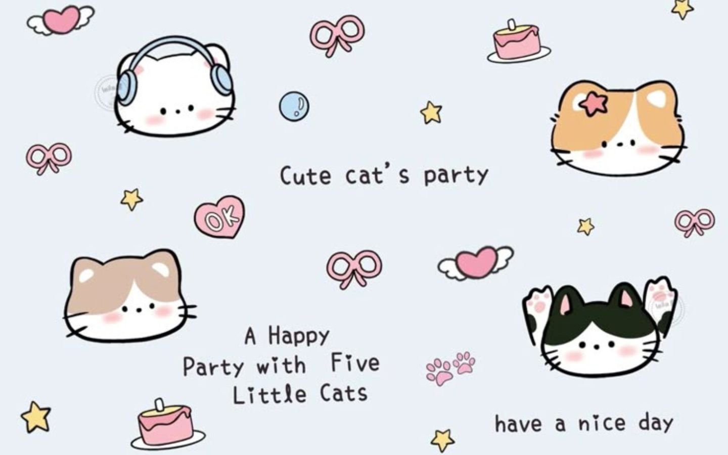 Hình nền mèo dễ thương có chữ