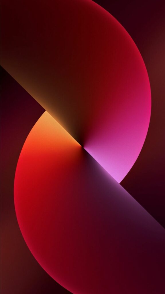 Những khối màu đỏ và hồng pha trộn, tạo cảm giác trừu tượng