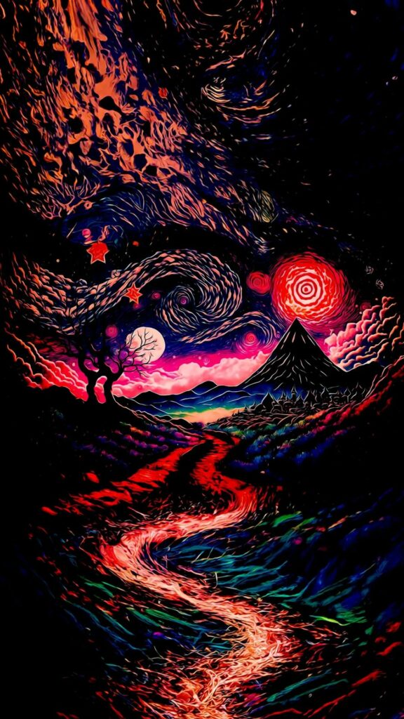 hững dải màu chuyển sắc ma mị và huyền ảo