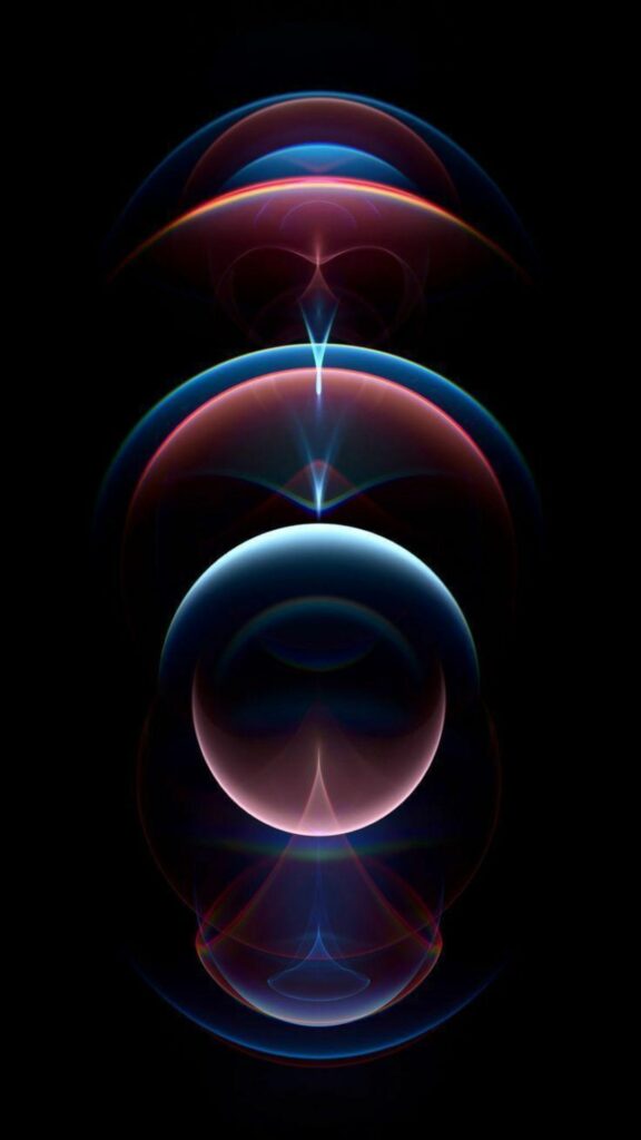 Những đường tròn ánh sáng nổi bật trên nền đen