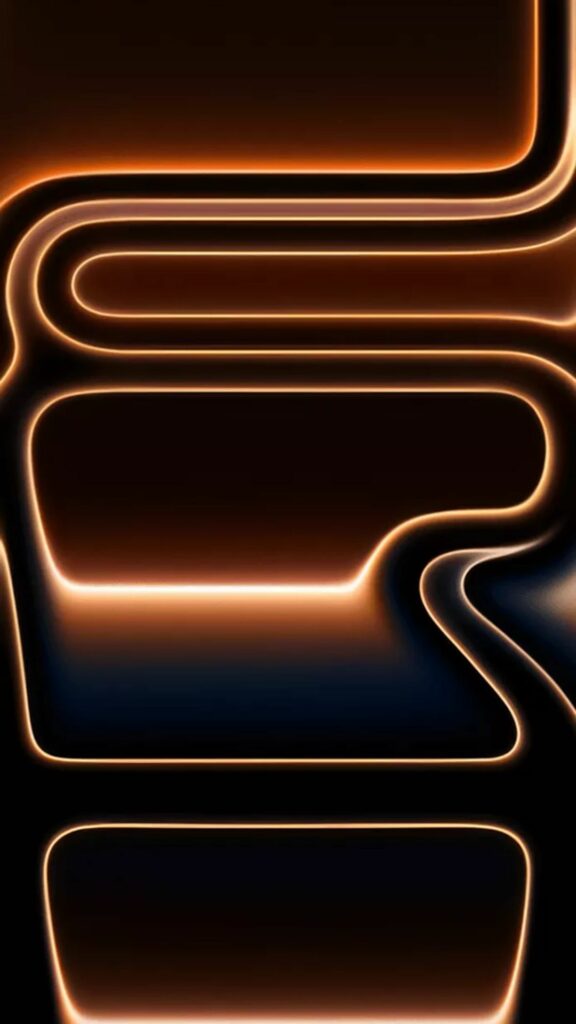 Hình nền mặc định iPhone 17 Pro/Pro Max với màu cam gradient sống động