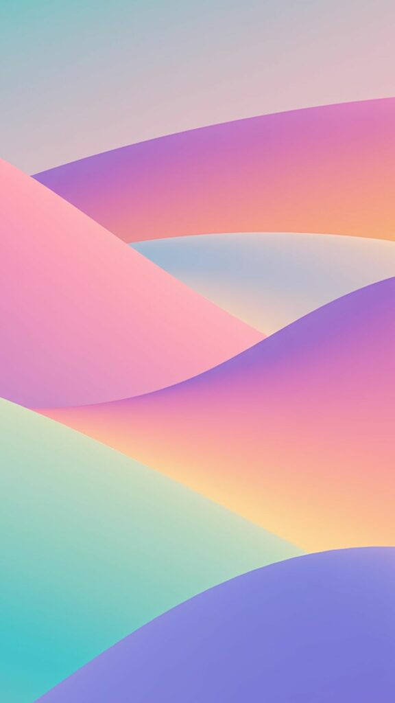 Dải màu pastel chuyển sắc mềm mại, trừu tượng