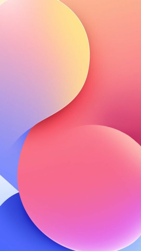 Đường cong mềm mại hồng và cam, rạng rỡ