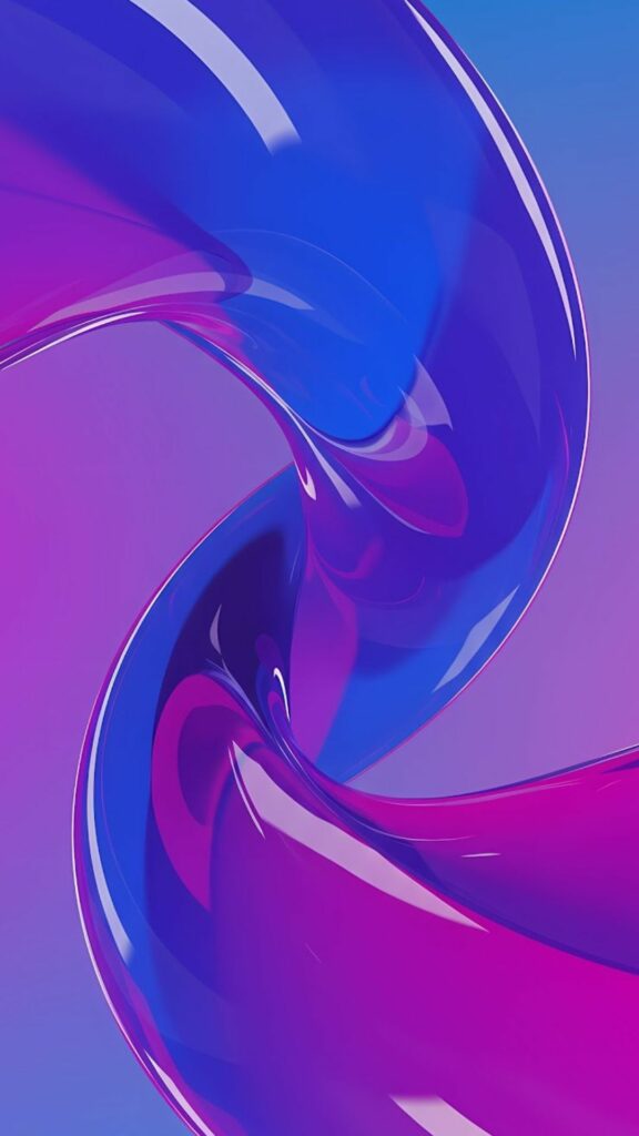 Lốc xoáy màu tím và xanh, mạnh mẽ, sống động