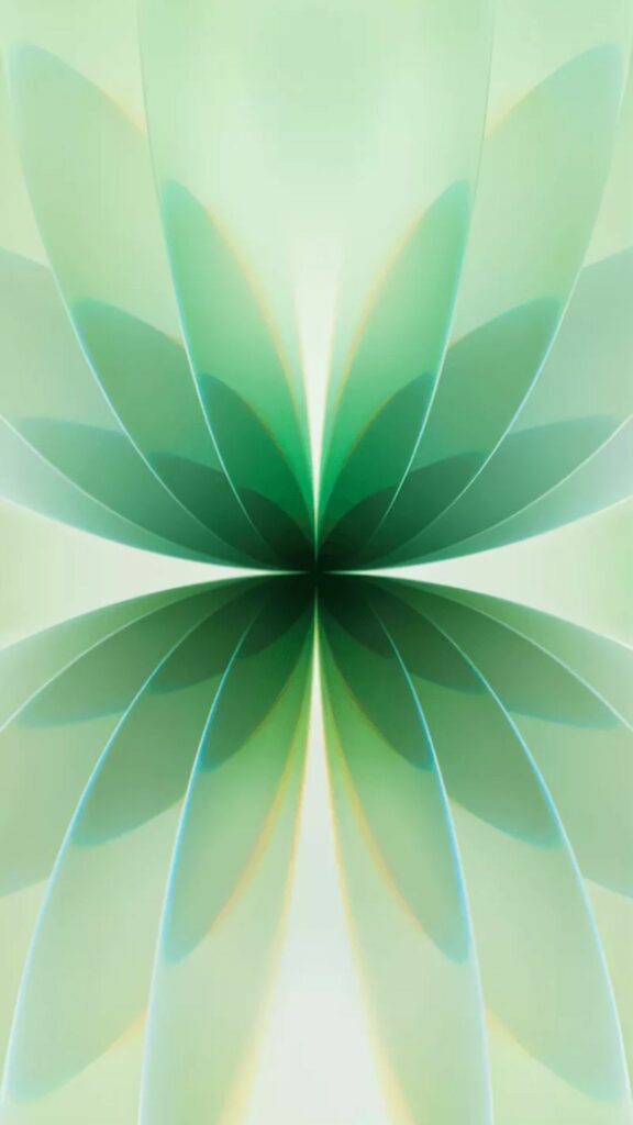 Hình nền mặc định iPhone 17 xanh lá tươi mới