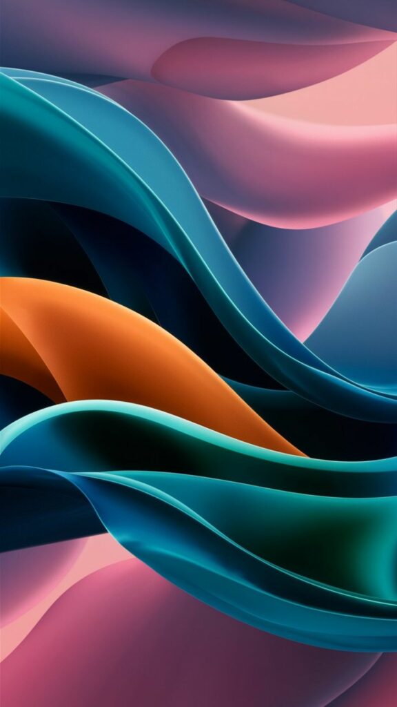 Hình nền trừu tượng 3D sóng đầy màu sắc độc đáo