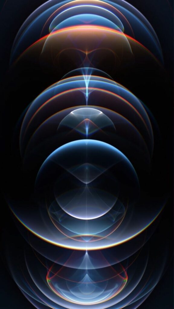 Các vòng tròn ánh sáng tỏa ra, tạo hiệu ứng thị giác mạnh mẽ