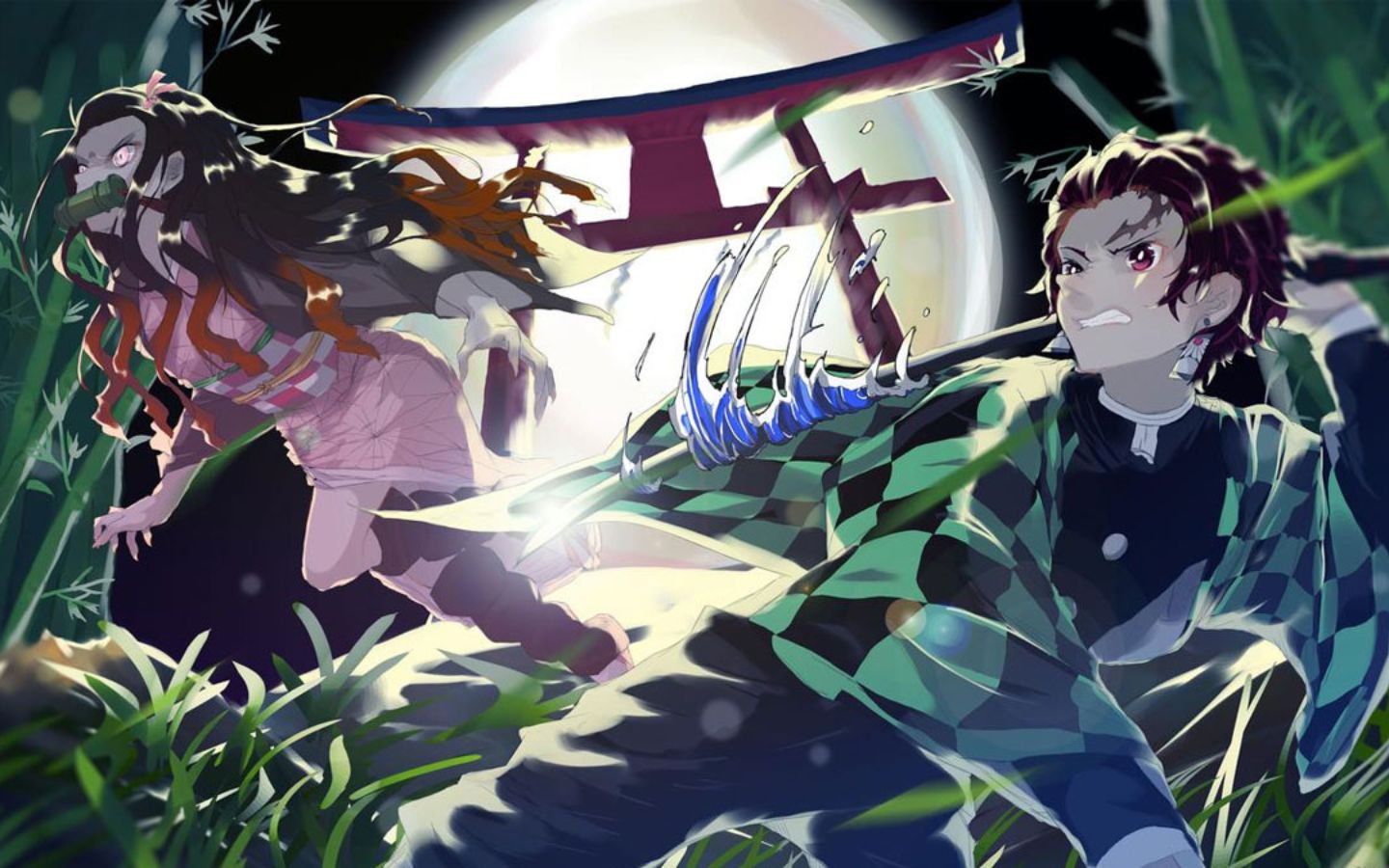 Tải ngay hình nền bộ tứ bá đạo Kimetsu No Yaiba: Tanjiro, Nezuko, Zenitsu, Inosuke 17 Nezuko Kamado dù hóa quỷ nhưng vẫn luôn yêu thương anh trai