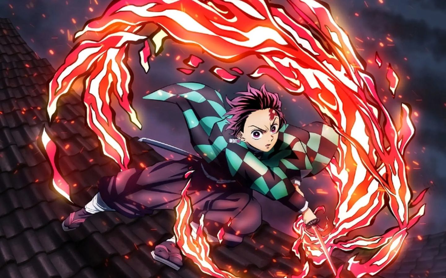 Tải ngay hình nền bộ tứ bá đạo Kimetsu No Yaiba: Tanjiro, Nezuko, Zenitsu, Inosuke 19 Tanjiro Kamado tung tuyệt chiêu để hạ gục đối thủ